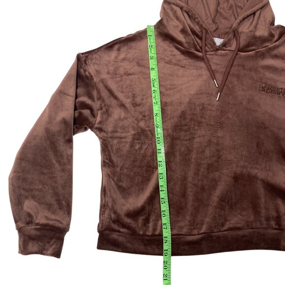 Danskin 2-Piece Velour Track Suit, Sz Large, Pinkish Brown Boxy Hoodie Jogger - Picture 7 of 16